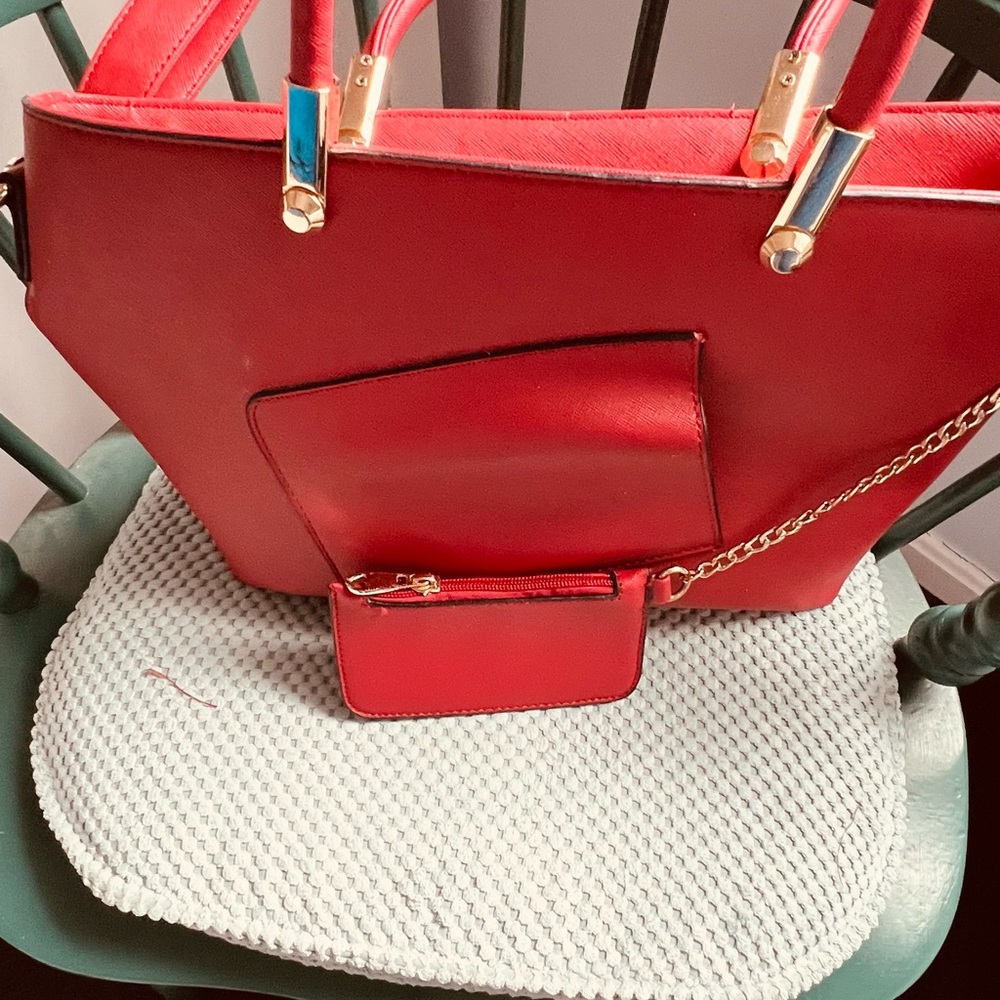 Red and Brown Women's Bag